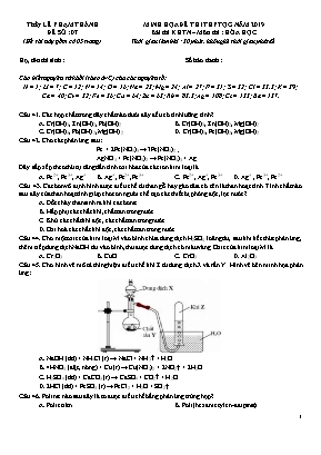 Đề thi minh họa THPT Quốc gia môn Hóa học năm 2019 - Đề số 07 - Lê Phạm Thành (Có đáp án)